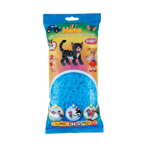 Hama Midi Beads, Transparent, 6000 pcs