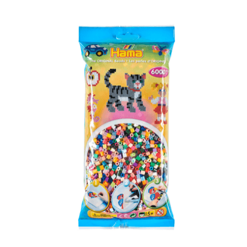 Hama Midi Beads, Mix, 6000 pcs