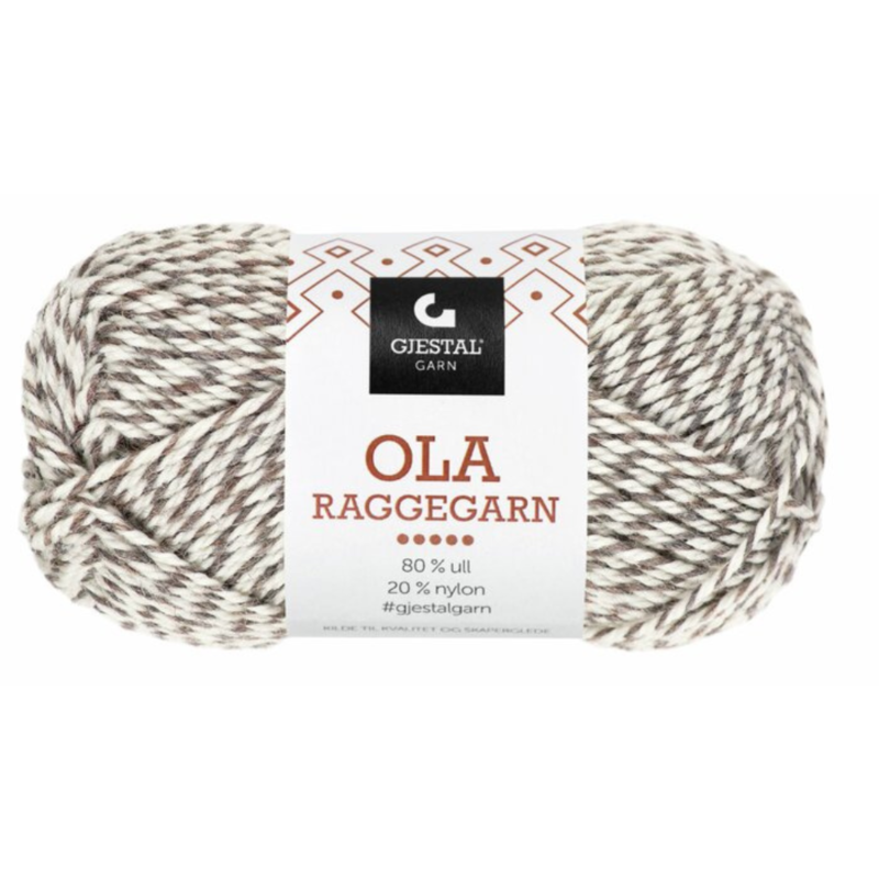 Gjestal Ola Raggegarn 705 Nature/brown milled