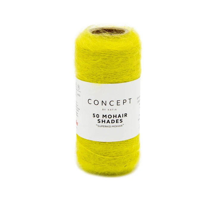 Katia 50 Mohair Shades 21 Yellow green (lighter in person)