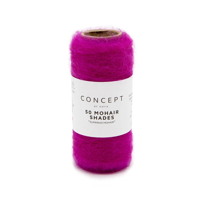 Katia 50 Mohair Shades 38 Fuchsia (lighter in person)