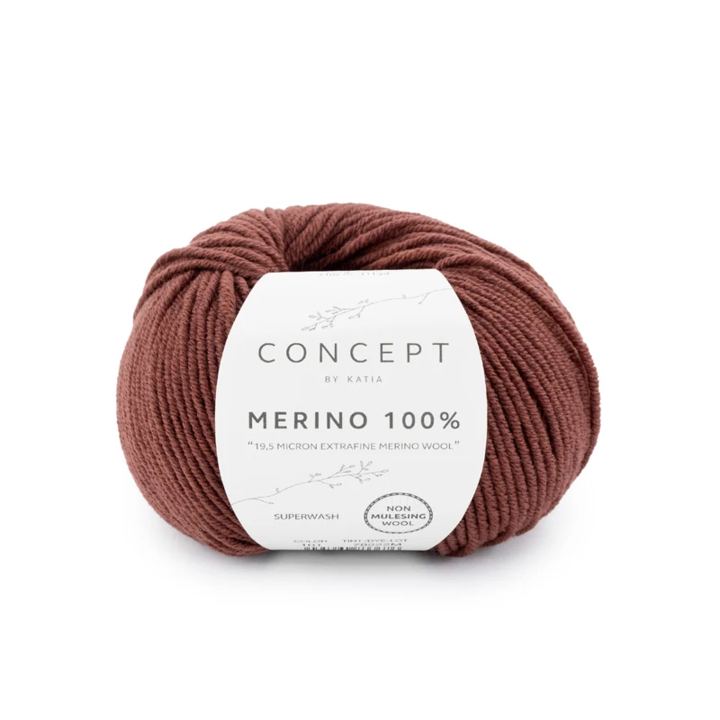 Katia Merino 100% 101 Red brown