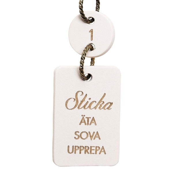 Go Handmade Wooden Row counter chain, Numbers 1-10