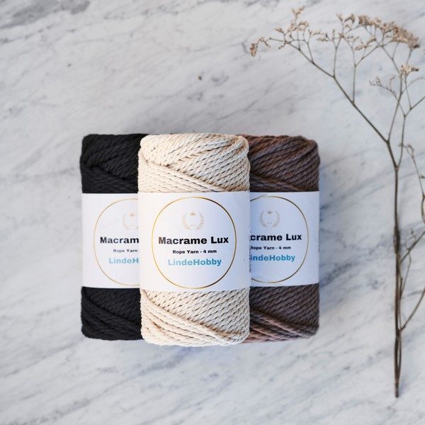 LindeHobby Macrame Lux, Rope Yarn, 4 mm