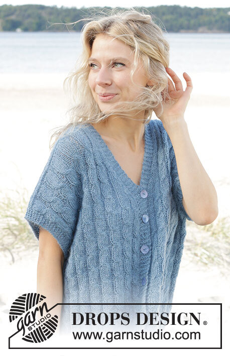 239-13 Swirling Sea Vest by DROPS Design