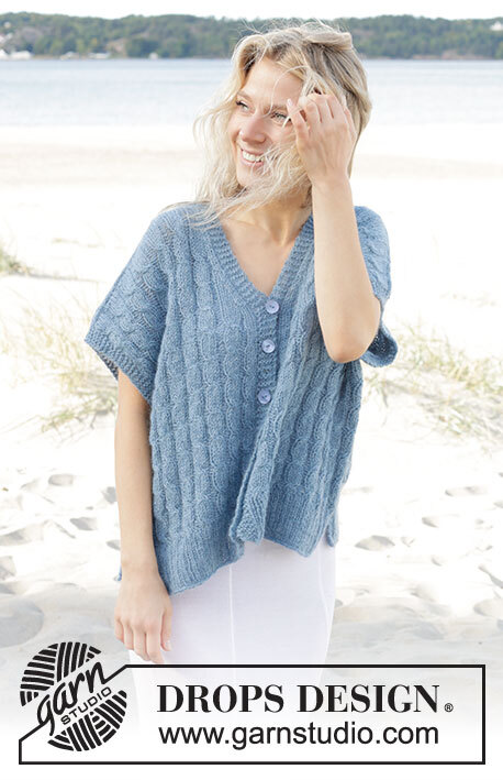 239-13 Swirling Sea Vest by DROPS Design