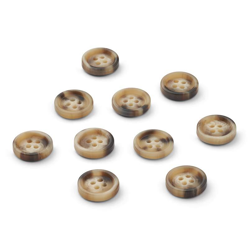 HobbyArts Beige/Black Buttons, 15 mm, 10 pcs.