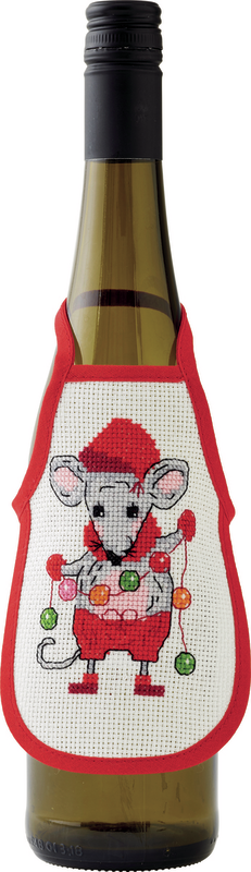 Permin Christmas Embroidery - Mice 10x15cm 3pk