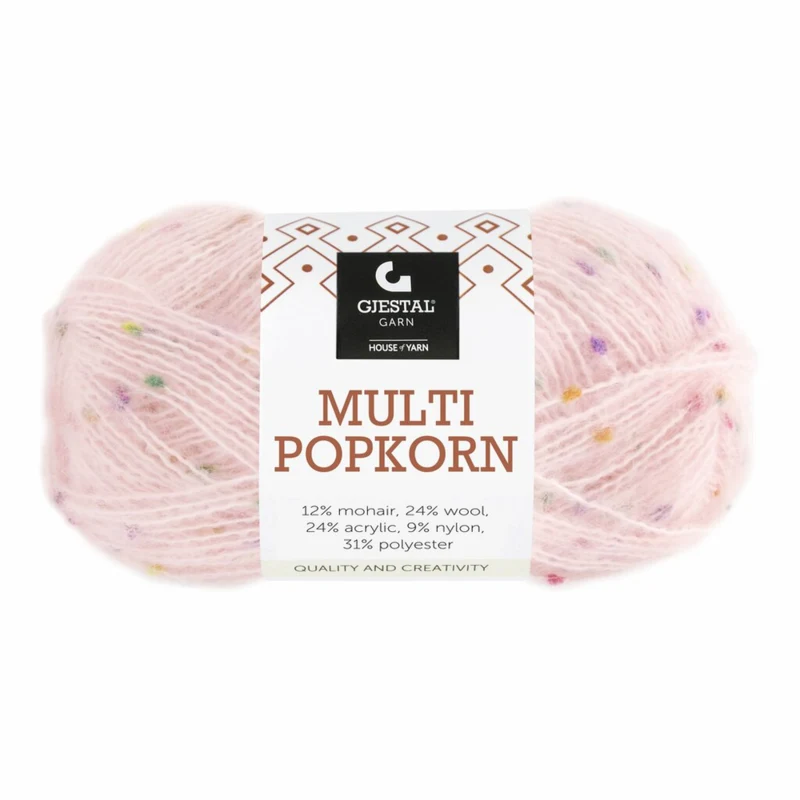 Gjestal Multi Popkorn 504 Light Pink