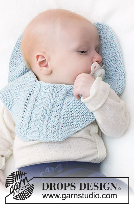 45-16 Cables and Cuddles Bib by DROPS Design