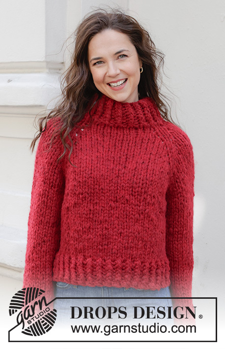 245-30 Red Embers Sweater by DROPS Design