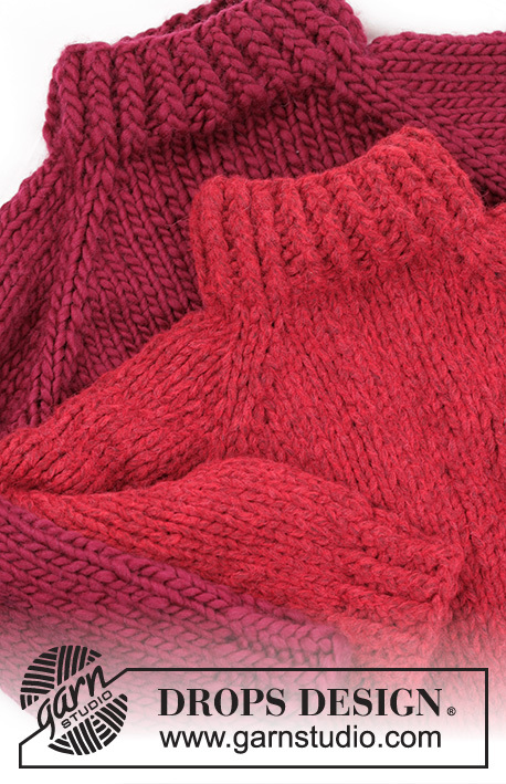 245-30 Red Embers Sweater by DROPS Design