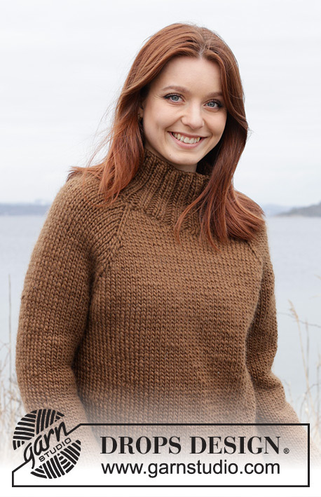244-25 Autumn Amber Sweater by DROPS Design