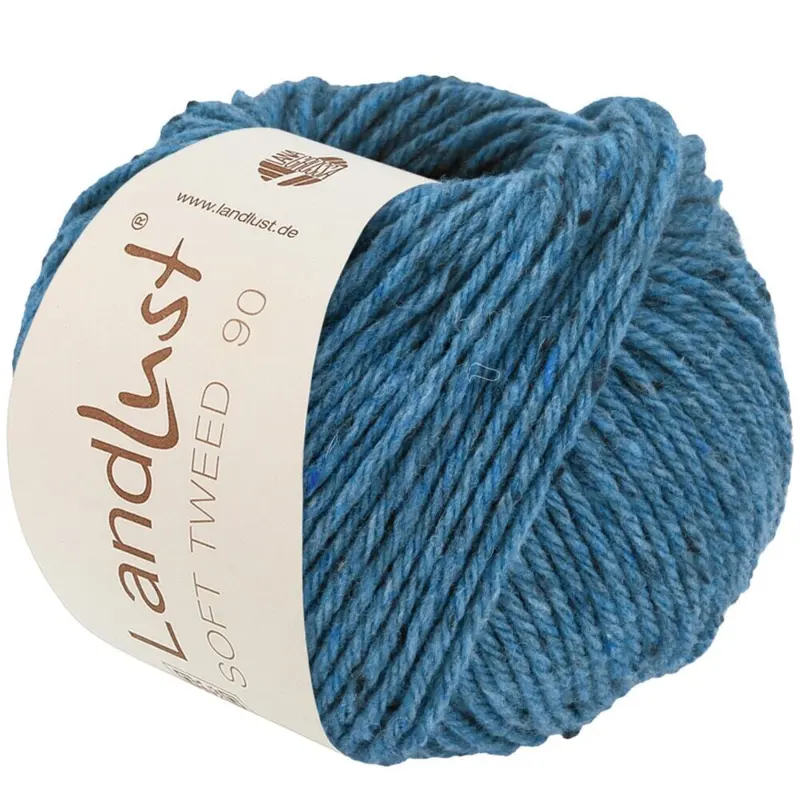 Lana Grossa Landlust Soft Tweed 90 29 Turquoise blue heathered