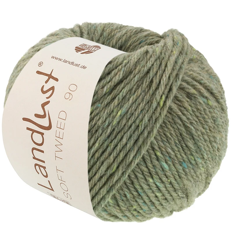 Lana Grossa Landlust Soft Tweed 90 35 Sage green heathered