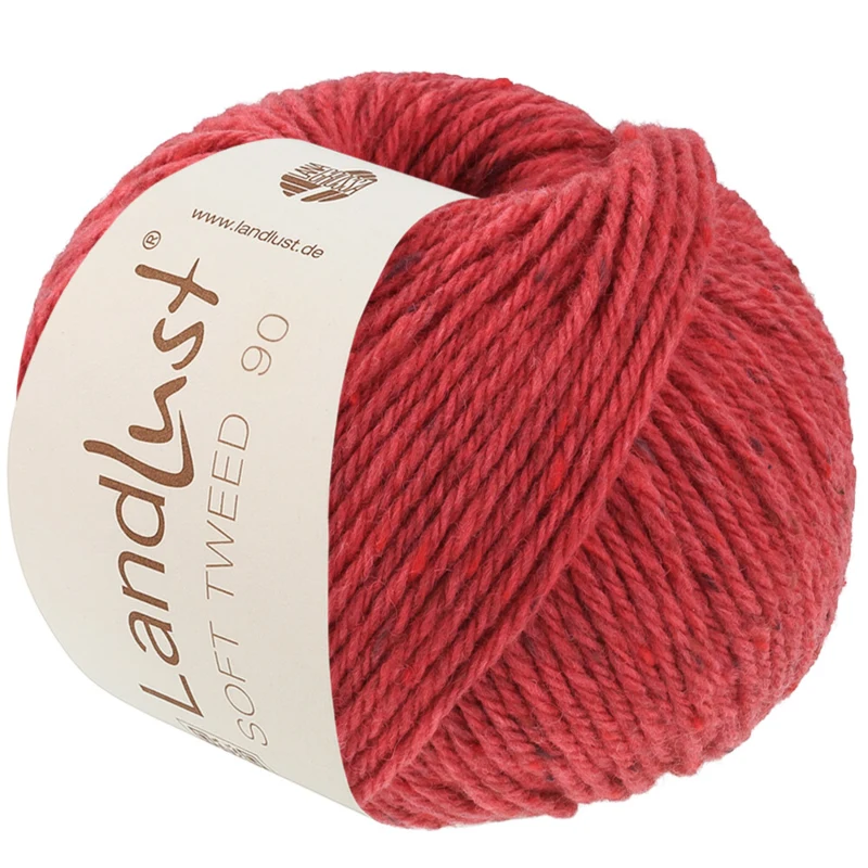 Lana Grossa Landlust Soft Tweed 90 32 Strawberry red heathered