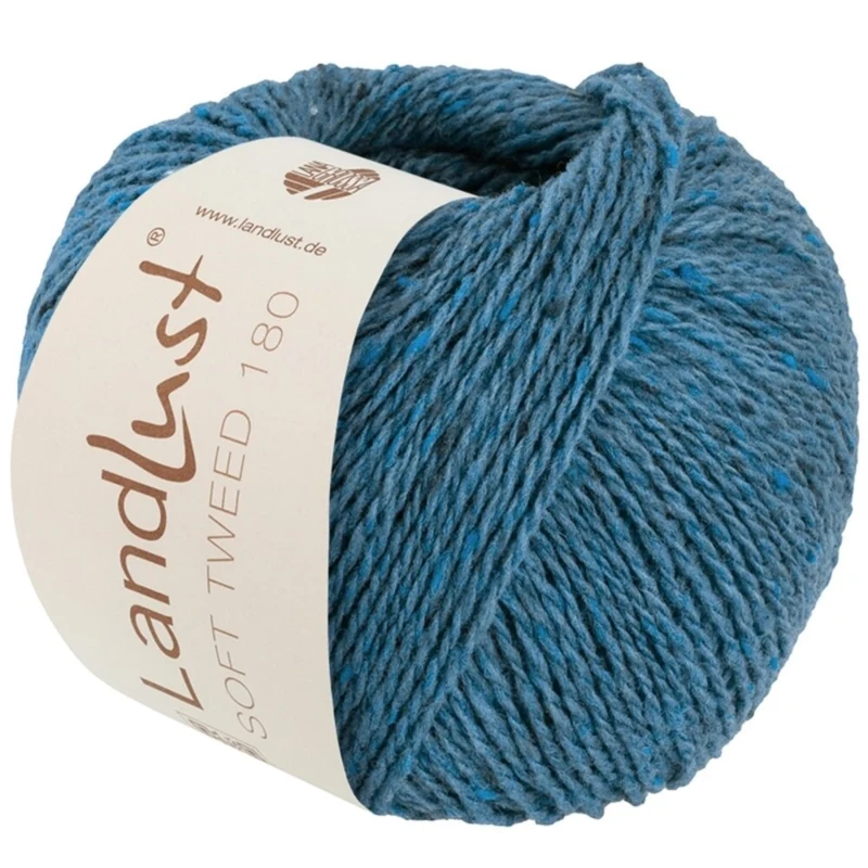 Lana Grossa Landlust Soft Tweed 180 129 Turquoise blue heathered