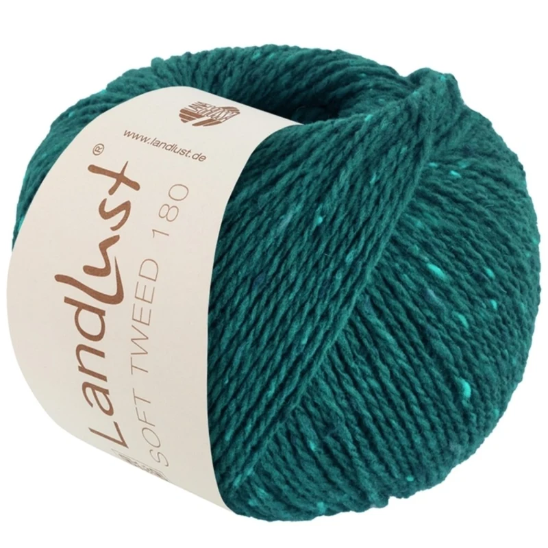 Lana Grossa Landlust Soft Tweed 180 130 Petrol green heathered