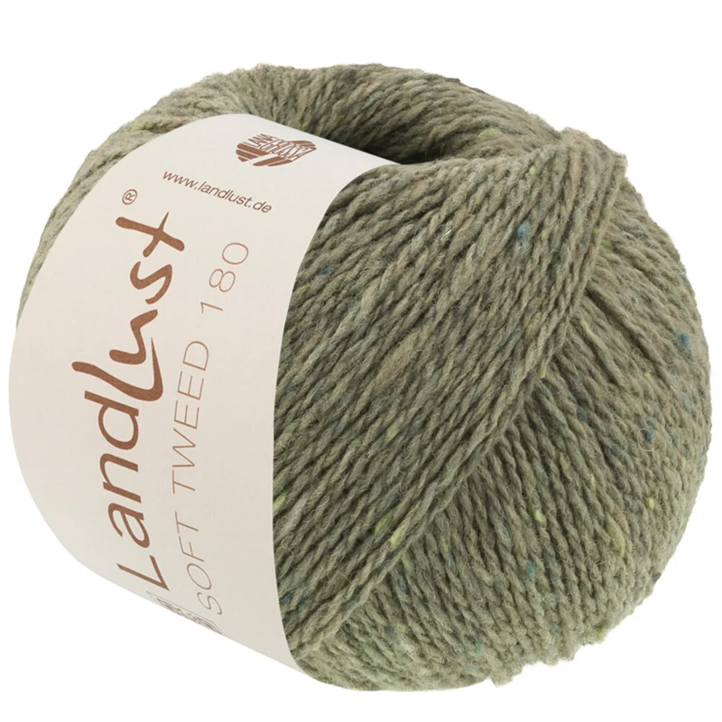 Lana Grossa Landlust Soft Tweed 180 135 Sage green heathered