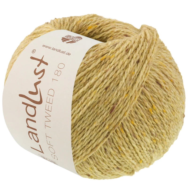Lana Grossa Landlust Soft Tweed 180 134 Green beige heathered