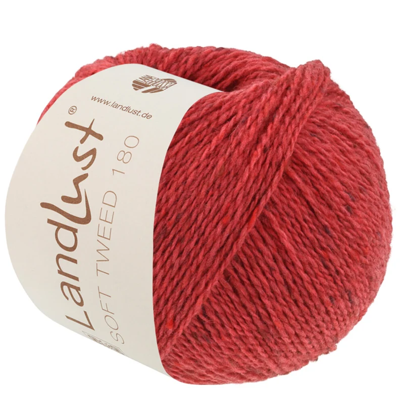 Lana Grossa Landlust Soft Tweed 180 132 Strawberry red heathered