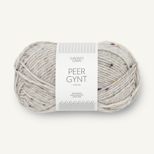 Sandnes Peer Gynt 1035 Light grey melange leaf fall tweed