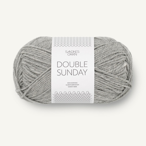 Sandnes Double Sunday →042 Gray Melange