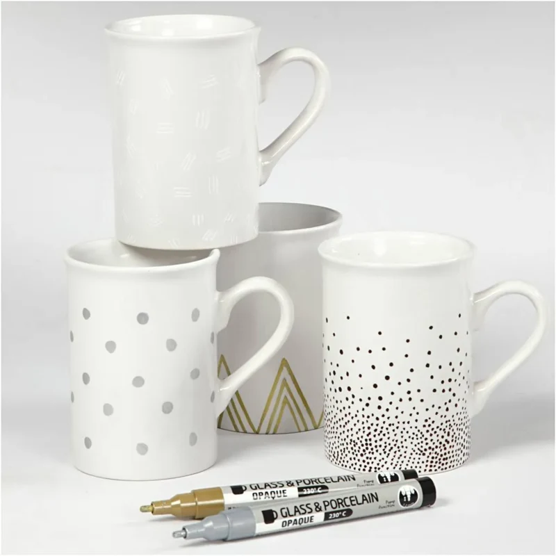 Glass and Porcelain Markers, 1-2 mm, 4 pcs