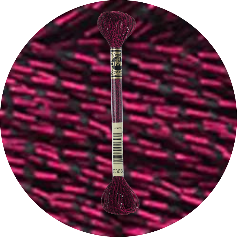 DMC Mouliné Light Effects E3685 Metallic Bramble