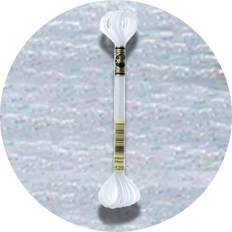 DMC Mouliné Light Effects E5200 Pearlescent White Light