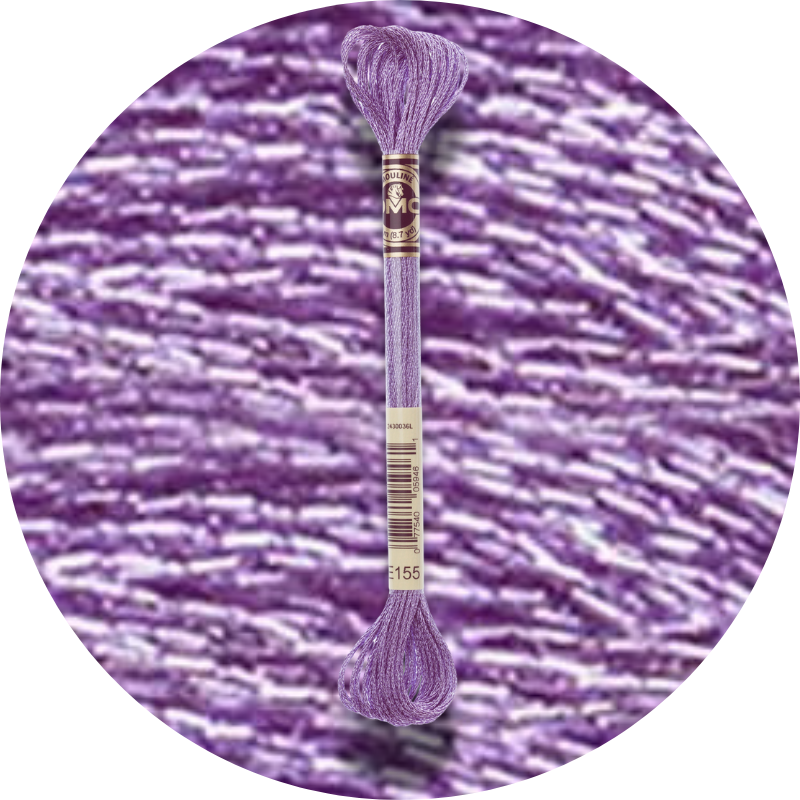 DMC Mouliné Light Effects E155 Metallic Mauve