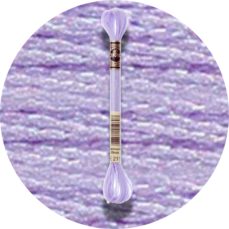 DMC Mouliné Light Effects E211 Pearlescent Light Parma Violet