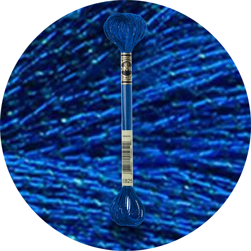 DMC Mouliné Light Effects E825 Metallic Gentian Blue