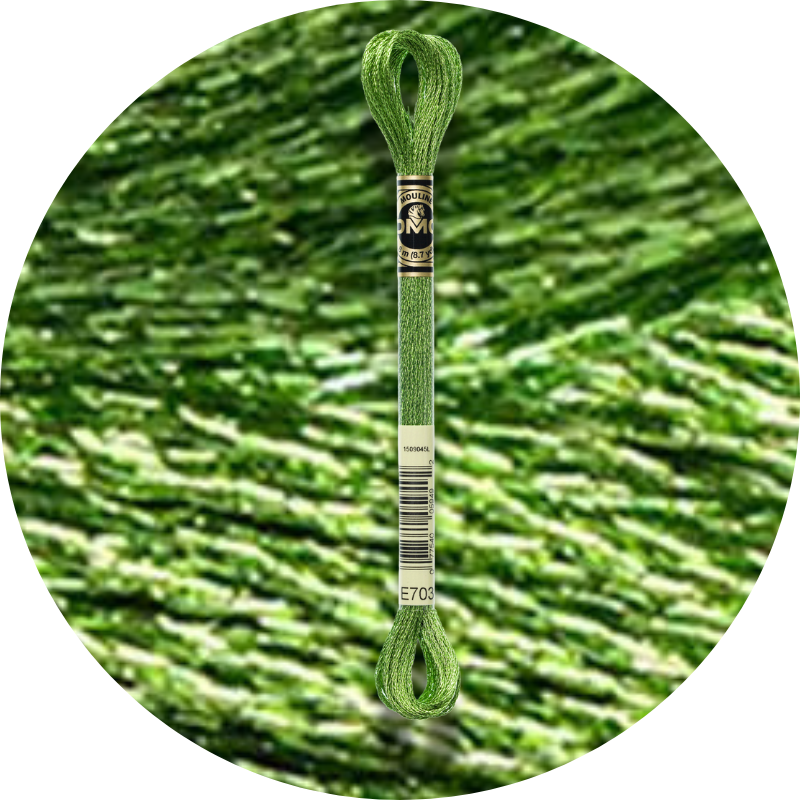 DMC Mouliné Light Effects E703 Metallic Spring Green