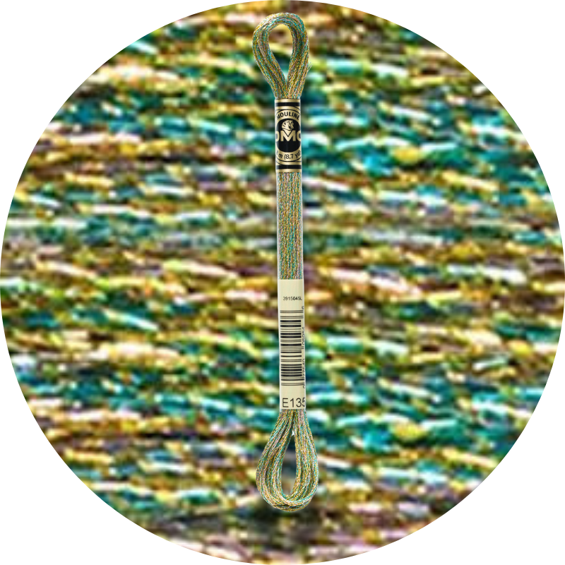 DMC Mouliné Light Effects E135 Metallic Spring Sparkle