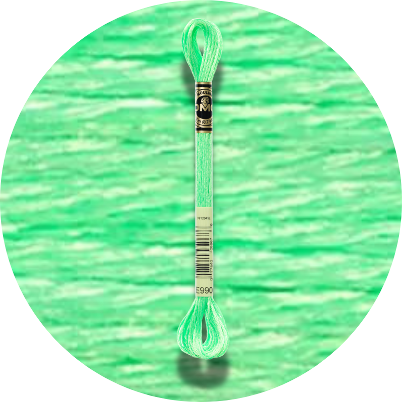 DMC Mouliné Light Effects E990 Neon Green