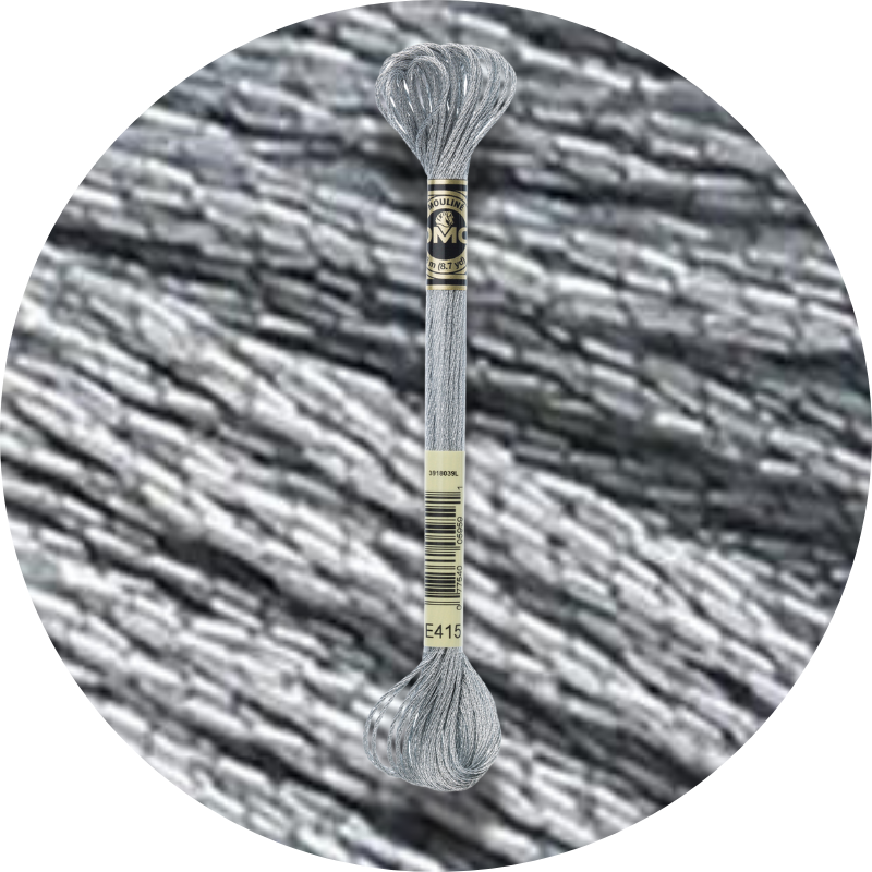DMC Mouliné Light Effects E415 Metallic Chrome