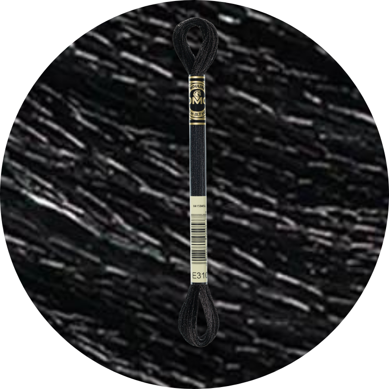 DMC Mouliné Light Effects E310 Metallic Black