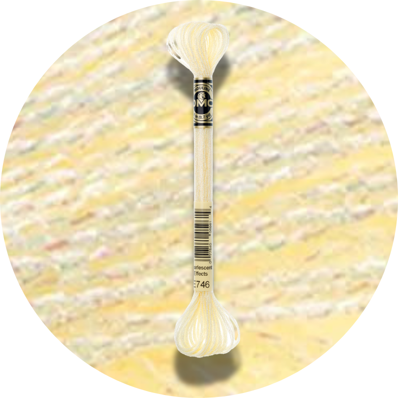 DMC Mouliné Light Effects E746 Pearlescent Vanilla