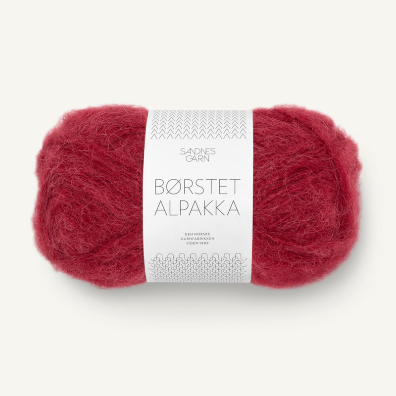 Sandnes Børstet Alpakka 4236 Deep Red