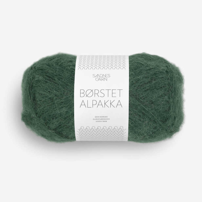 Sandnes Børstet Alpakka 8581 Deep Forest Green