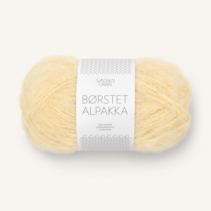 Sandnes Børstet Alpakka 2112 Light Yellow