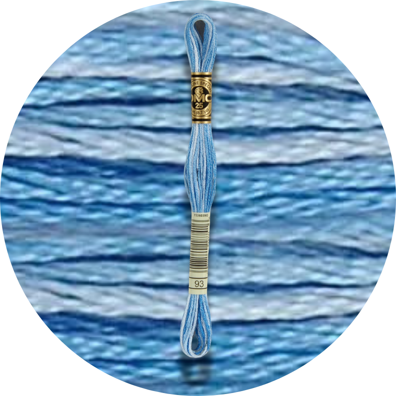 DMC Mouliné Spécial 25 Embroidery Thread, Colour Changing 0093