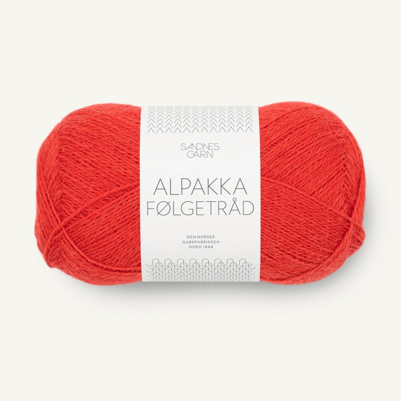 Sandnes Alpakka Følgetråd 4018 Scarlet Red