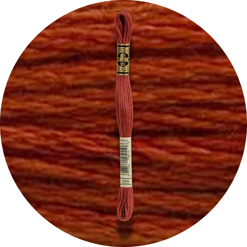 DMC Mouliné Spécial 25, Red/Yellow/Orange Shades 0355