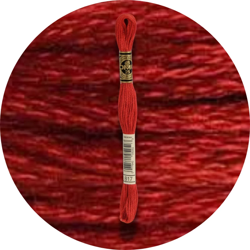 DMC Mouliné Spécial 25, Red/Yellow/Orange Shades 0817