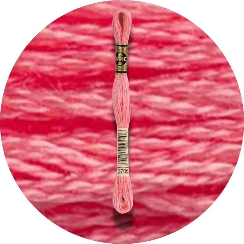 DMC Mouliné Spécial 25, Red/Yellow/Orange Shades 3706