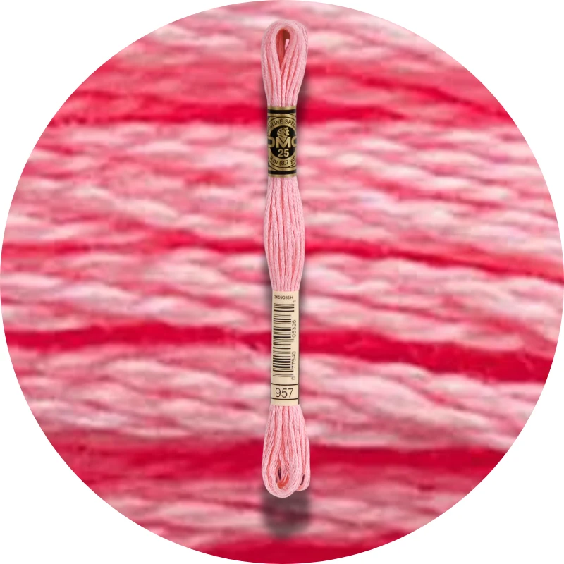 DMC Mouliné Spécial 25, Red/Yellow/Orange Shades 0957