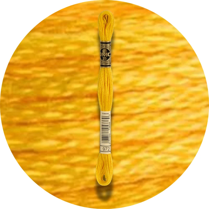 DMC Mouliné Spécial 25, Red/Yellow/Orange Shades 0972