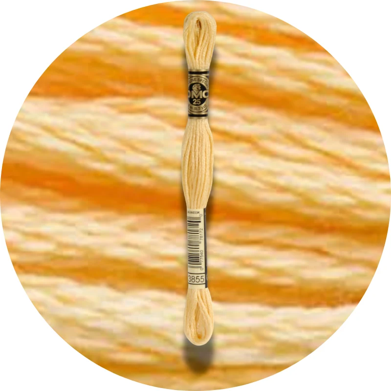 DMC Mouliné Spécial 25, Red/Yellow/Orange Shades 3855